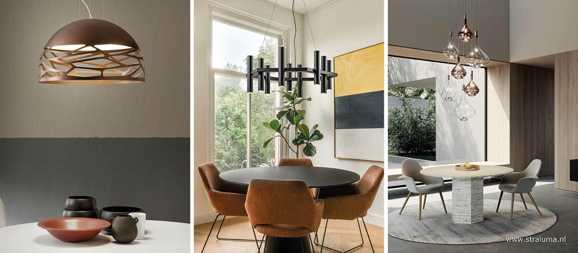 Inspiratie: Lampen voor boven een ronde eettafel